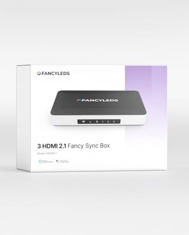 New RGBW 3 HDMI 2.1 Fancy Sync Box with 3 HDMI Ports, 4K 120Hz, HDR (for 56" to 65" TVs)