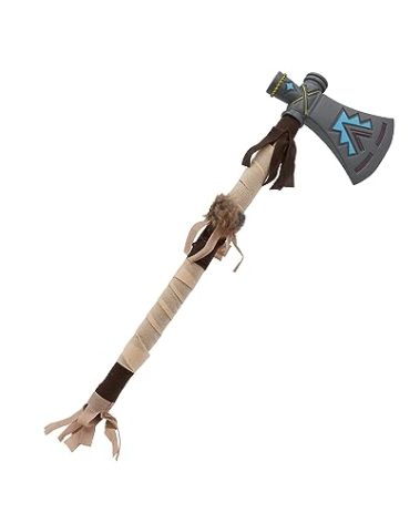 Nicky Bigs Novelties Adult Native American Tomahawk - Fake Cosplay Tribal Hatchet Axe - Plastic Costume Halloween Accessory Prop, 17 inch Long, Multi-Color