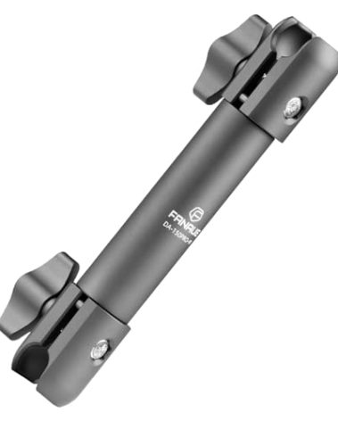 FANAUE Double Socket Arm 15cm Arm Compatible Mount 0.78" Ball Components, Aluminum Construction - Fits 20mm Attachment Ball and Dash Mount (DA-150PRO-M)