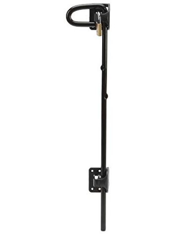 D&D Technologies QB124 Q-Bolt Drop Bolt, Padlockable with Padlock Storage Feature, for Square Post Metal Gates, 24" Length