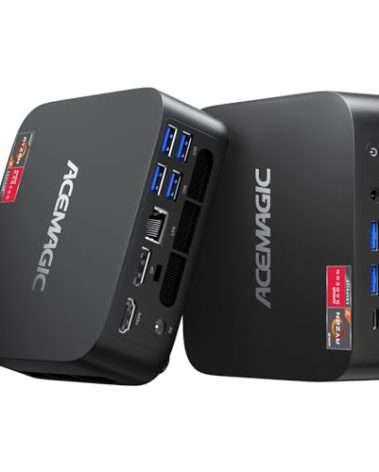 ACEMAGICIAN Kron Mini K1 Mini PC, Ryzen 7 5825U(Upgraded 5700U/7430U), 16GB DDR4 512GB SSD Mini Computers(up to 4.5Ghz), Light Gaming Desktop 4K Triple Display Mini Desktop Bluetooth/WiFi6/Office
