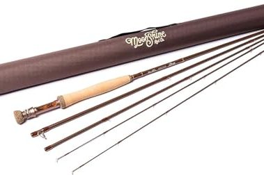 Moonshine Rod Company Fly Fishing Rod with Carrying Case and Extra Rod Tip Section Medium Action, The Drifter II, 5wt 9'