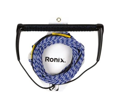 Ronix Combo 4.0 Hide Grip Wakeboard Handle, 1.15 in. Diameter w/75ft. 5-Sect. Solin Rope, Blue