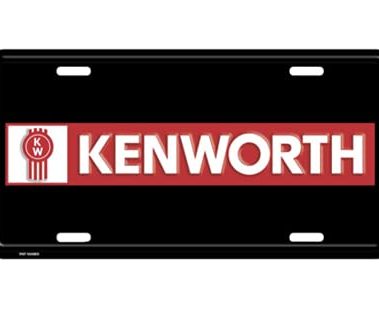 BDA Kenworth Trucks Black & Red Novelty Aluminum License Plate
