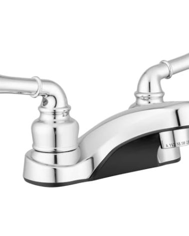 Pacific Bay Lynden Bathroom Sink Faucet - Metallic Plating Over Lightweight ABS Plastic (Chrome)