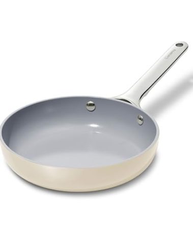 Caraway Nonstick Ceramic Mini Fry Pan (1.05 qt, 8") - Non Toxic, PTFE & PFOA Free - Oven Safe & Compatible with All Stovetops (Gas, Electric & Induction) - Cream