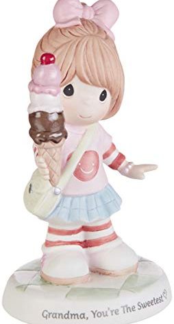 Precious Moments 193016 Grandma You're The Sweetest Girl with Ice Cream Cone Bisque Porcelain Figurine