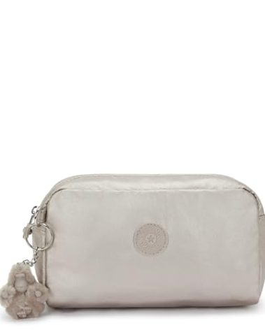 Kipling Womens Gleam Cosmetic Bag, Metallic Glow, 7.25 L X 4.25 H X 3.25 D US