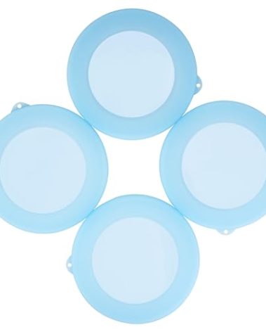 Purekra 4 Pack Silicone Lids for Corelle Vitrelle 428-PC 28-Oz Soup/Cereal Bowls, Freezer & Microwave & Dishwasher Safe (Bowl not included)