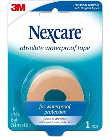 Absolute Waterproof First Aid Tape, Foam, 1" x 180"