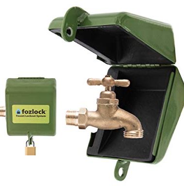 Fozlock Outdoor Faucet Lock System, Green – Insulated Garden Hose Bibb Cover and Lock, Easy to Install – This Outdoor Water Faucet Lock Prevents Water Theft and Vandalism