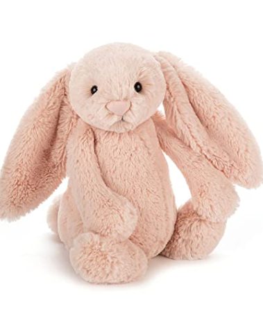 Jellycat Bashful Blush Bunny Stuffed Animal, Medium 12 inches - Rabbit and Bunny Plush Toy - Classic Children's Gift