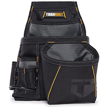 ToughBuilt - Carpenter Pouch with a Tiered Design 10 Pockets - Polyester 87%, PE Board 2%, Metal 5%, Webbing 5%, TPR Logo 1% - Easy to Use, Durable and Heavy Duty - (TB-201)