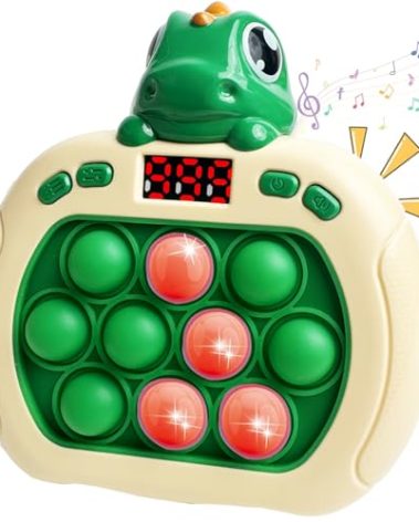Dinosaur Quick Push Bubble Game,Pop Fidget Light up Puzzle Game Sensory Toys,Halloween Dinosaur Toys for Kids Boys Girls Toddlers Party Favor