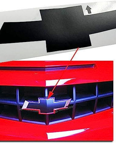 Front Bowtie Overlay Decal - 2010-2013 Camaro - (Color: Flat Black)