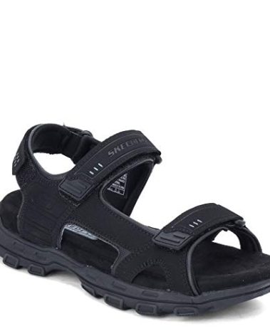Skechers USA Men's Louden Fisherman Sandal,Black,9 M US