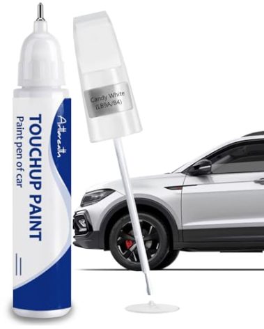 Candy White(LB9A/B4) Touch Up Paint for Volkswagen-Exact Match–Chips and Nicks Car Paint Scratch Repair Kit Automotive Paint Pen for Atlas/Beetle/CC/EOS/Golf/GTI/Jetta/Passat/Tiguan