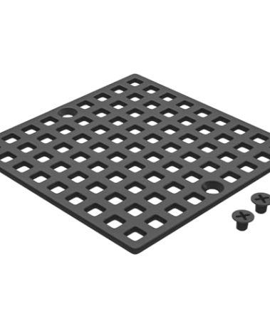 4" Matte Black Shower Drain Cover - Square Floor Drain Cover Replacement - Hair Catcher/Drain Strainer for Bathrooms, Showers, and Sinks - SUS304 Stainless Steel & CUPC Certified