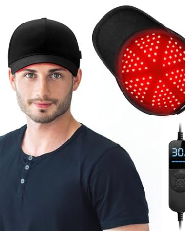 LED lights Hair Growth Cap, Black