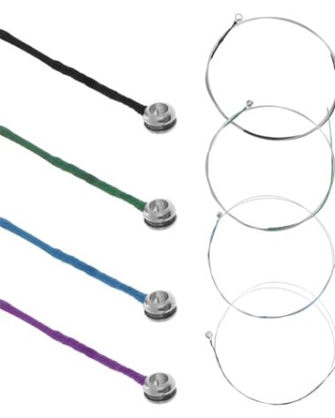 Violin Strings 4/4 Full Set, Universal Violin Strings Replacement Premium Steel Core Long-lasting Instrument Accessories for All Levels Violins