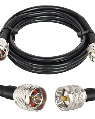 XRDS -RF N Male to PL259 UHF 6FT, N-Type to UHF Cable Low Loss RG8X Coax Cable (50 Ohm) Pure Copper Extension Jumper for Antenna/Wireless LAN Device/WiFi/Radio/Coaxial Extension Cable