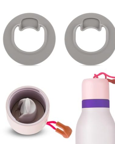PEUTIER 2pcs Replacement Stopper for Owala FreeSip Twist 18oz 24oz, Water Bottle Top Lid Gasket for Owala FreeSip Twist Series Seal Bottle Cap Mouth Stopper Part Accessories BPA-Free(Gray)