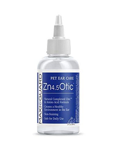 MAXI/GUARD Pet Ear Care Zn4.5 Otic for Dogs, Cats, Exotics and Companion Animals (2oz), Blue/White
