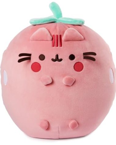 GUND Pusheen Strawberry Scented Squisheen Plush, Squishy Toy Stuffed Animal for Ages 8 and Up, Pink, 11”