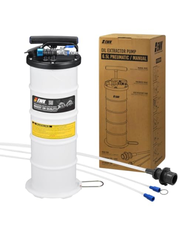 EWK 6.5L Pneumatic/Manual Oil Extractor, Oil Change Pump for Automotive Fluids Vacuum Evacuation, Fluid Extractor Pump Tool