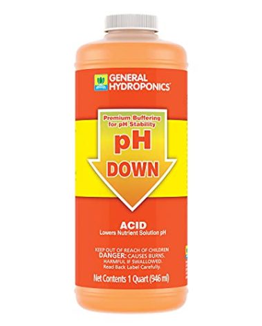 General Hydroponics pH Down Liquid Premium Buffering For pH Stability, Quart