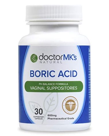 doctor MK's NATURAL Boric Acid Suppositories (600mg) for Healthy Feminine pH Support. 30 Vaginal Suppository Capsules