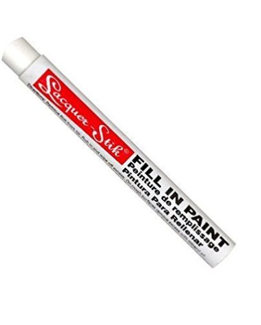 Markal Lacquer-Stik Highlighter Fill-In Paint Crayon, 3/8" Diameter, 4-1/4" Length, White (Pack of 12)