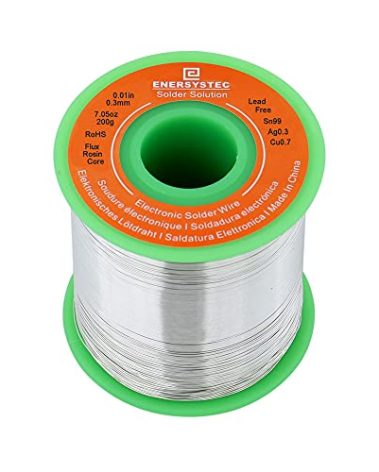 Extra Thin Solder Wire 0.3mm Fine Gauge Electronic Solder Rosin Flux Core Tiny Solder Electronics Soldering Small Solder Lead Free Electrical 0.01in 7.05oz 200g Sn99 Ag0.3 Cu0.7 Alloy Solder No Lead
