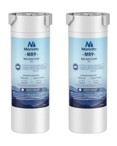 MARRIOTTO XWF Water Filter, Replacement for GE Refrigerator, Compatible With French-Door Models, 2 Pack (Not XWFE)