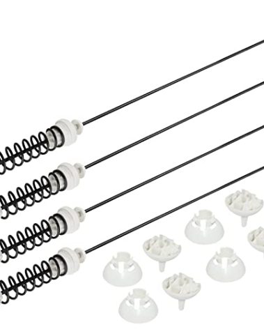 Updated W10780048 W10257088 Washer Suspension Rod Kit by Blutoget - Fit for Whirlpool WTW4800XQ4 WTW4800XQ1 WTW4800XQ2, May-tag MVWC200XW2, Admiral ATW4675YQ1,W10257087-5 Year Warranty (Pack of 4)