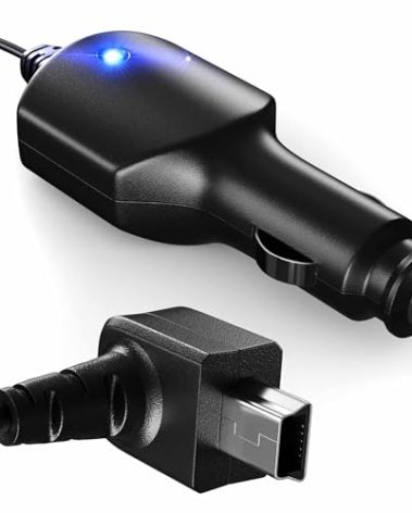 Car Charger Power Cord for Garmin Nuvi GPS, Garmin GPS Power Cord Replacement 5ft Long, Mini USB Charging Cable fit for Nuvi, Dezl, Drive, DriveSmart, DriveAssist, RV, Zumo (Without Traffic)