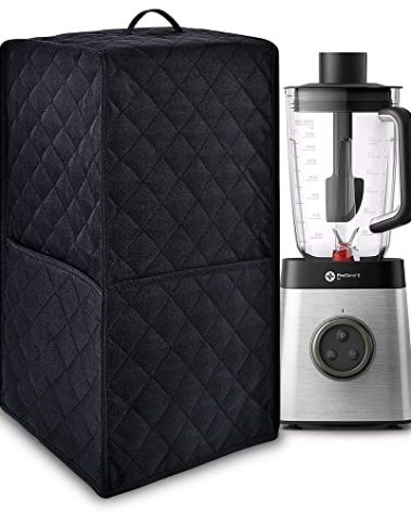 Kitchen Blender Dust Cover,Blender Covers Compatible with Ninja Foodi Blender,Blender Covers For kitchen Appliance Covers,Blender Cover with Accessory Pocket. (Black)