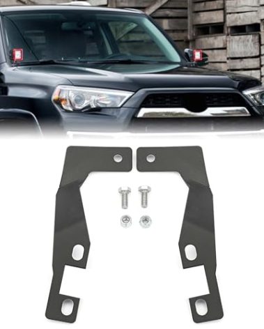 WSays LED Pod Hood Mount Brackets Ditch Light Brackets Compatible with Toyota 4Runner 2010-2023