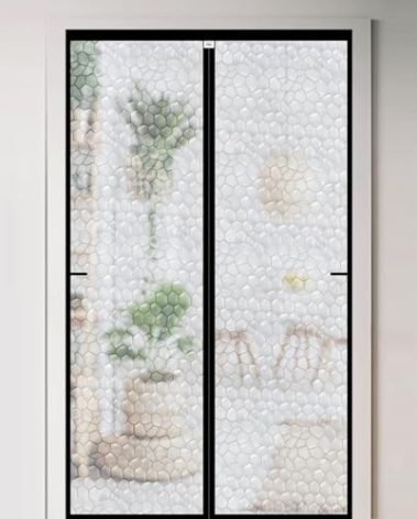 CHIYUNS Magnetic Thermal Insulated Door Curtain 30 x 79 inch, Transparent Door Cover, Keep Warm in Winter Cool in Summer, Self Sealing, Pet and Kid Friendly