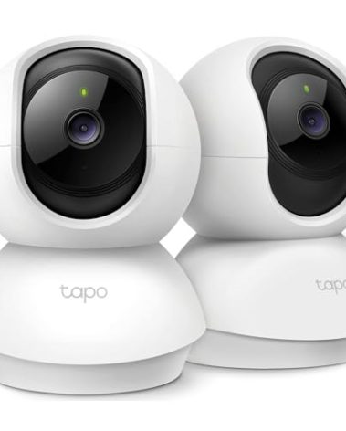 TP-Link Tapo 2K Pan/Tilt Security Camera for Baby Monitor, Dog Camera w/Motion Detection, 2-Way Audio, Siren, Night Vision, Cloud & SD Card Storage, Works with Alexa & Google Home, 2-Pack (C210P2)