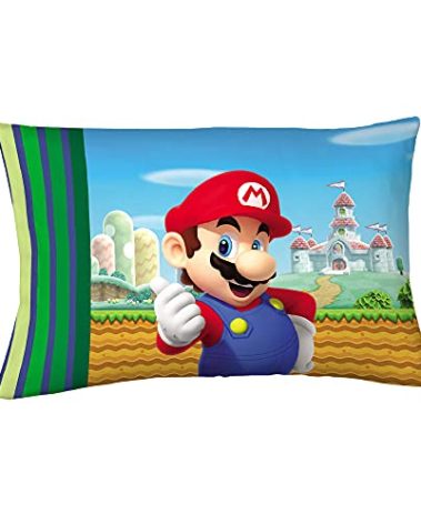 Franco Kids Bedding Super Soft Microfiber Reversible Pillowcase, 20 in x 30 in, Mario