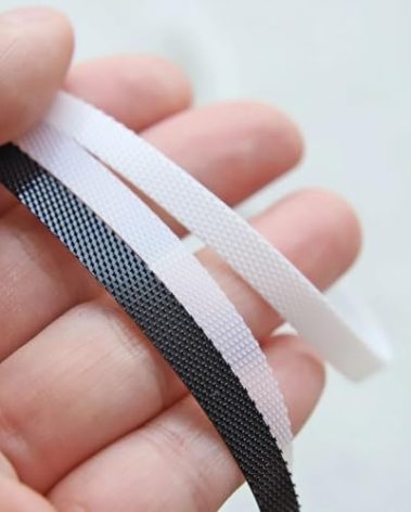 6mm / 0.24" Super Thin Sew On Fastener Strap, Tiny Hook and Loop Tape, for Doll Clothes, Doll Sewing Craft Supplies (1Yards)