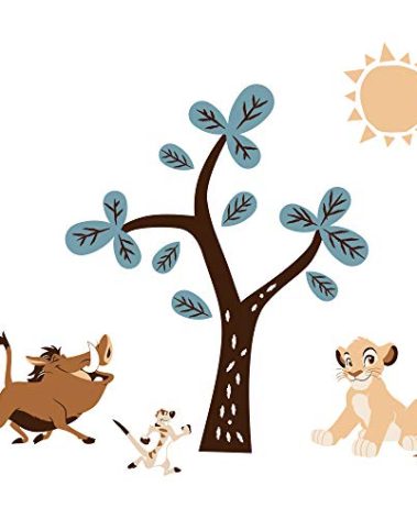 Lambs & Ivy Disney Baby Lion King Adventure Tree with Simba/Timon/Pumbaa Wall Decals/Stickers