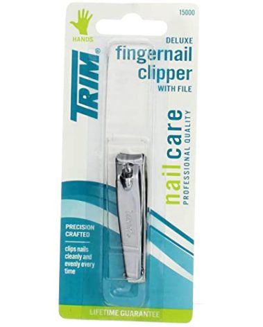 Trim Nailclip Deluxe Size Ea Trim Deluxe Fingernail Clipper With File 15000 1 Ct