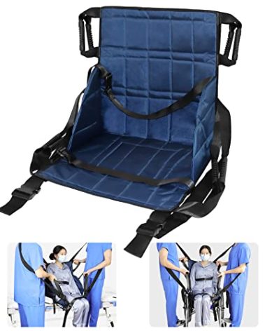 YHK Lift Stair Slide Board Transfer, Evacuation Elevator Slide, Nylon Lift Sling Transfer Board for Body Lift, Turning (with Shoulder Strap)