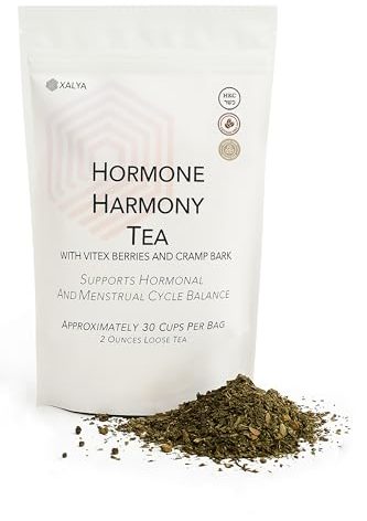 Hormone Balance Tea for Women Herbal Tea with Nettle, Raspberry Leaf, Spearmint, Vitex Berries & Cramp Bark – Natural Menstrual Cycle Support & PMS Relief – Caffeine-Free, 30 Servings