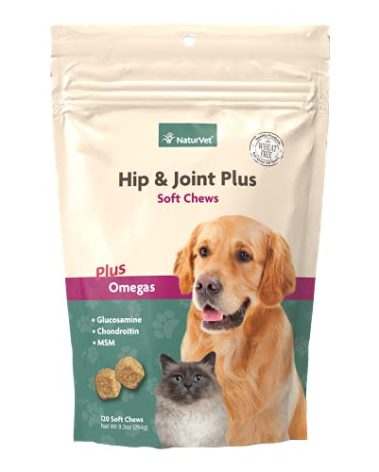 NaturVet Hip & Joint Plus Soft Chew (Bag) 120 ct