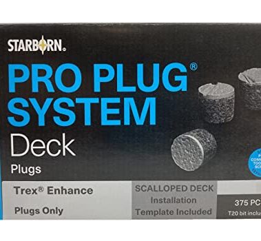 Starborn Pro Plug System Clam Shell PVC Composite Deck Boards, Covers 100 Sq Ft Includes Plugs Only