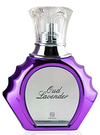 AHMED Oudh Lavender 75mL Oriental Fragrance with Bold, Fresh, Luxurious and Sensual Versatile Oudh Leather Accords by Al Maghribi Arabian Perfumes Dubai
