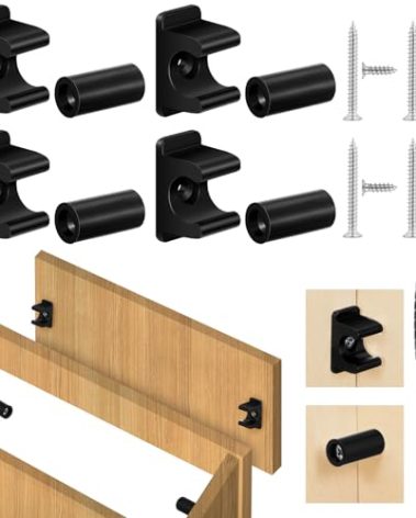 Juexica False Cabinet Front Clip False Drawer Front Clips Sink Tip Out Snap with Screws Screwdrivers for Hardware Replacements
